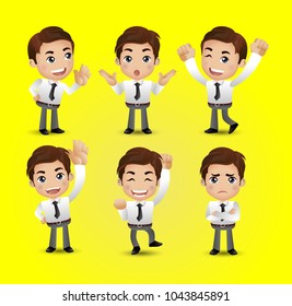 Men with different poses