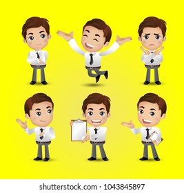 Men with different poses