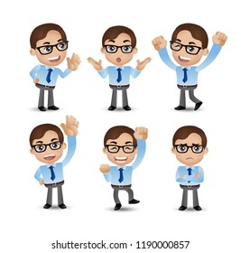 Men with different poses