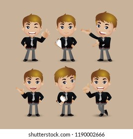 Men with different poses