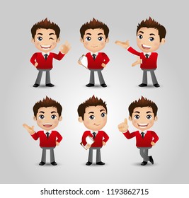 Men with different poses