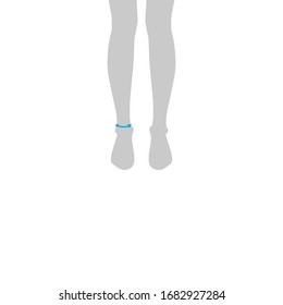 Hombres para hacer la medida de los tobillos altos Ilustración para la tabla de tamaño. 7.5 tamaño cabeza chico para sitio o tienda en línea. Plantilla de infografía corporal humana para ropa. 