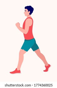 Men doing exercise, Men workout fitness, aerobic and exercises. Vector Illustration.