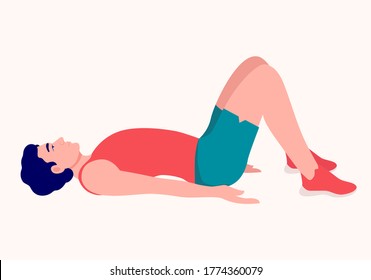 Men doing exercise, Men workout fitness, aerobic and exercises. Vector Illustration.