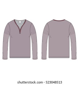 Men Double Tee Shirt Template