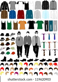 Men Dress Collection , vector work