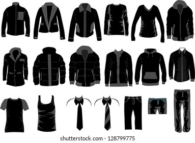 Men Dress Collection , vector work