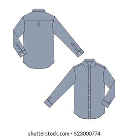 Men Dress Shirt Template