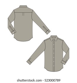 Men Dress Shirt Template