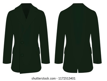 Men elegant coat, vector 