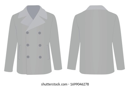 Men elegant coat, vector illustration