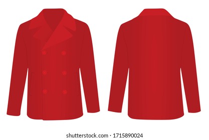 Men elegant coat, vector illustration