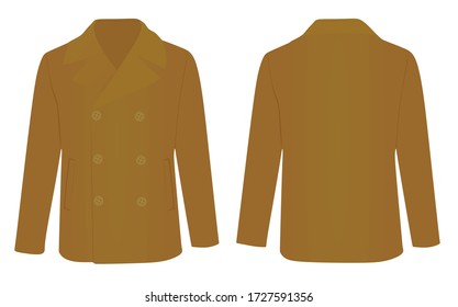 Men elegant coat, vector illustration