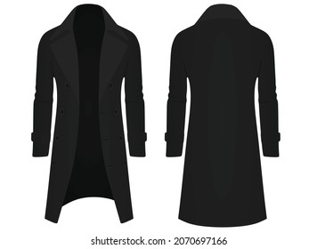 Men elegant coat, vector  illustration