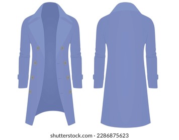 Men elegant coat, vector  illustration