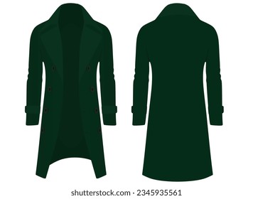 Men elegant coat, vector  illustration