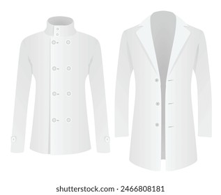 Men elegant coat, vector  illustration