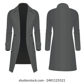 Men elegant coat, vector  illustration