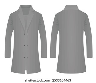 Abrigo elegante de los hombres, Ilustración vectorial