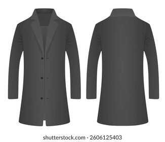Men elegant coat, vector  illustration