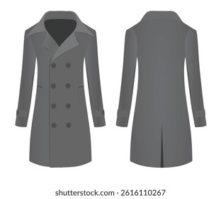 Men elegant coat, vector  illustration