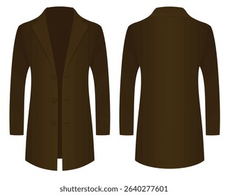 	
Men elegant coat, vector illustration	
