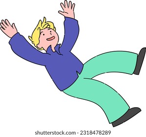 Men expressing joy with their whole body