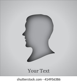 men face profile cut out paper