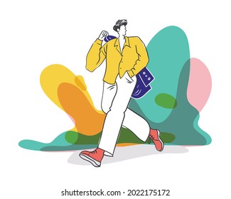 Men fashion illustration concept vector design