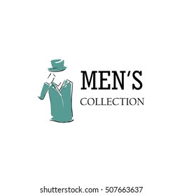 men fashion logo design template stock vector royalty free