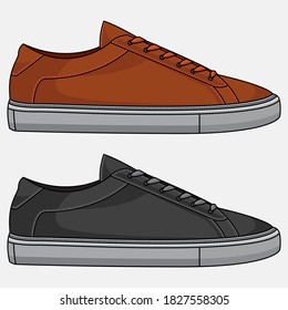 men fashion shoe styles, vector EPS 10