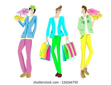 men fashion shopping