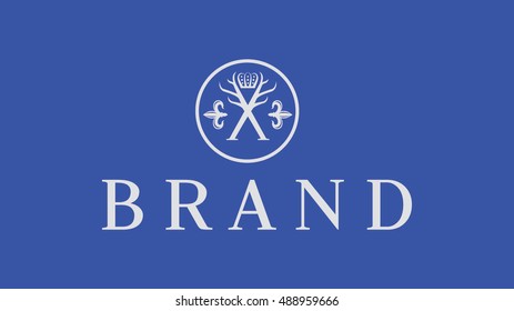 Men fashion vector logo template