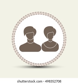 men and female silhouette icon sign. Vector illustration