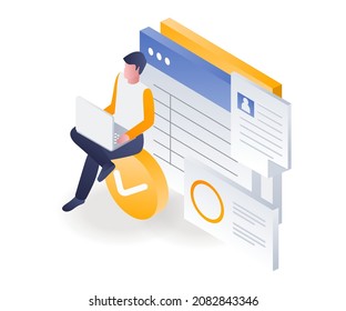 Men filling out notes for work plans