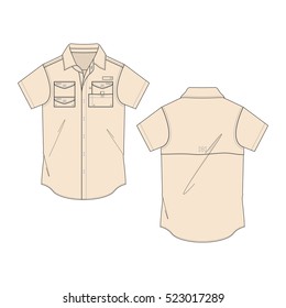 Men Fishing Shirt Template 