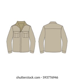Men formal shirt template