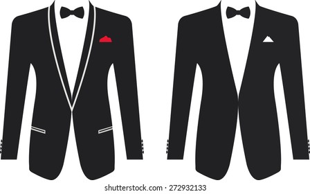 Men formal suit on a white background. Vector illustration