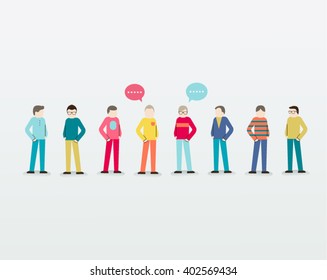 Men Gather Together People Icon Vector Design