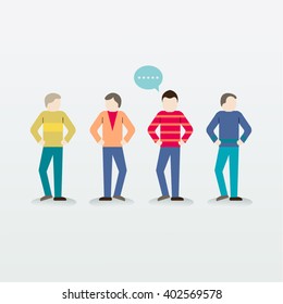 Men Gather Together People Icon Vector Design