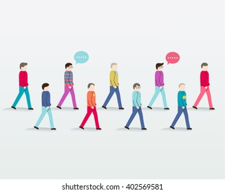 Men Gather Together People Icon Vector Design