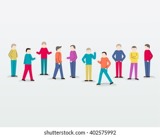 Men Gather Together People Icon Vector Design Illustration