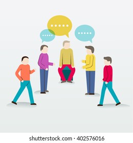 Men Gather Together People Icon Vector Design Illustration