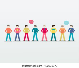 Men Gather Together People Icon Vector Design Illustration