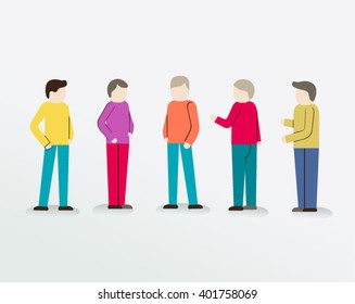 Men Gathering People Icon Vector Design