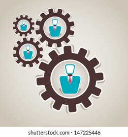 men in gear background stock vector