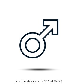 Men Gender Sign Icon Vector Logo Template Illustration Design EPS 10.