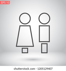 men girl vector icon eps 10