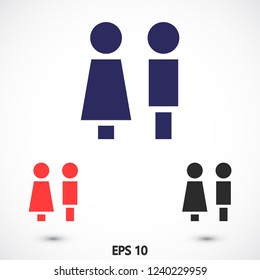 men girl vector icon eps 10