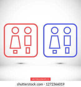 men girl vector icon eps 10